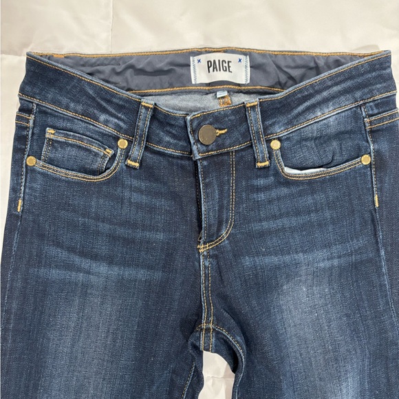 PAIGE Skyline Ankle Peg Skinny Jeans Dark Wash Size 24 - Picture 2 of 16